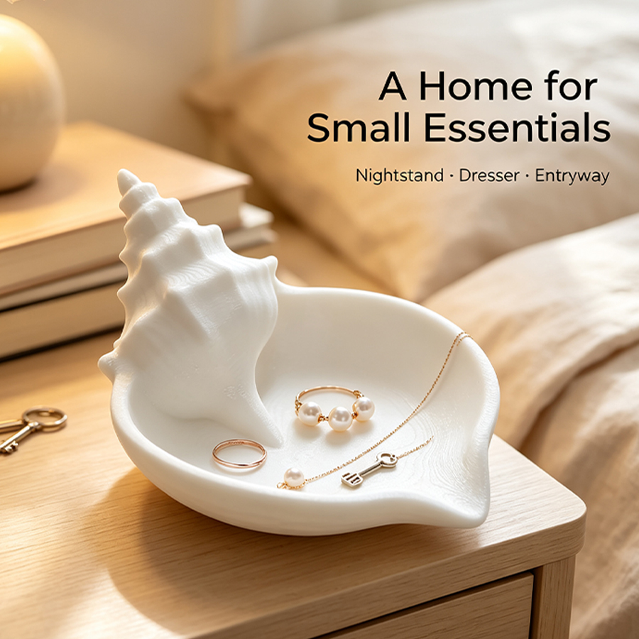Home Essentials Bathroom Accessories - Taca na biżuterię w stylu nordyckim,