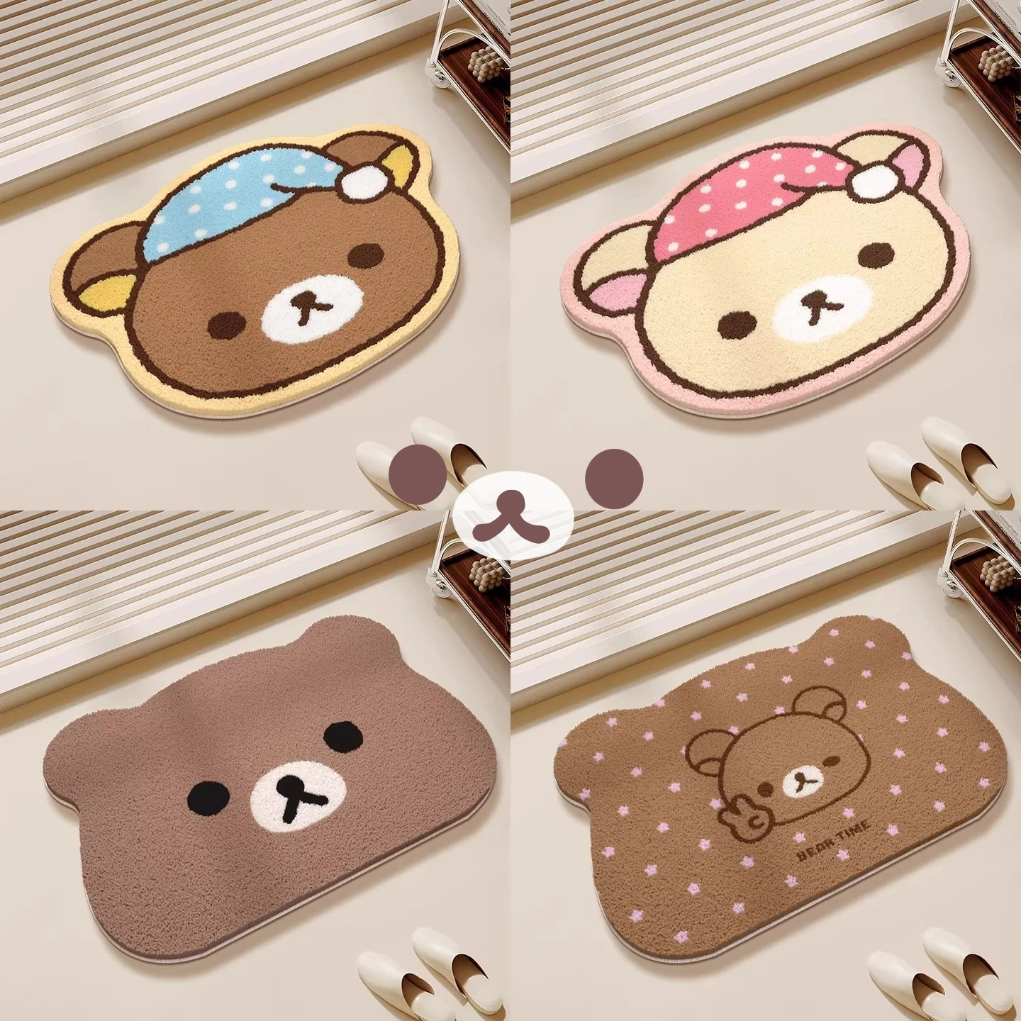 Non Slip Bath Mat - Japońska mata podłogowa Rilakkuma Relax Bear