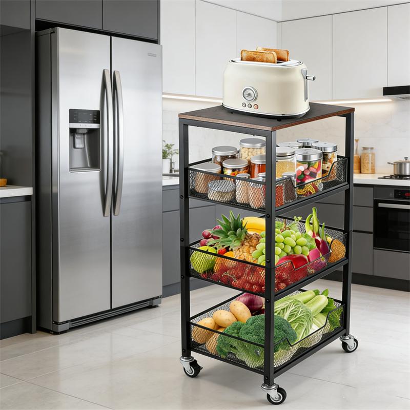 3-poziomowy wózek na kółkach z – Home Bathroom Organizer recenzja i cena