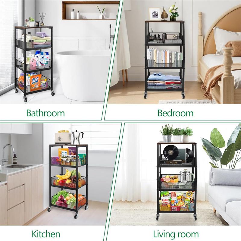 3-poziomowy wózek na kółkach z – Home Bathroom Organizer recenzja i cena