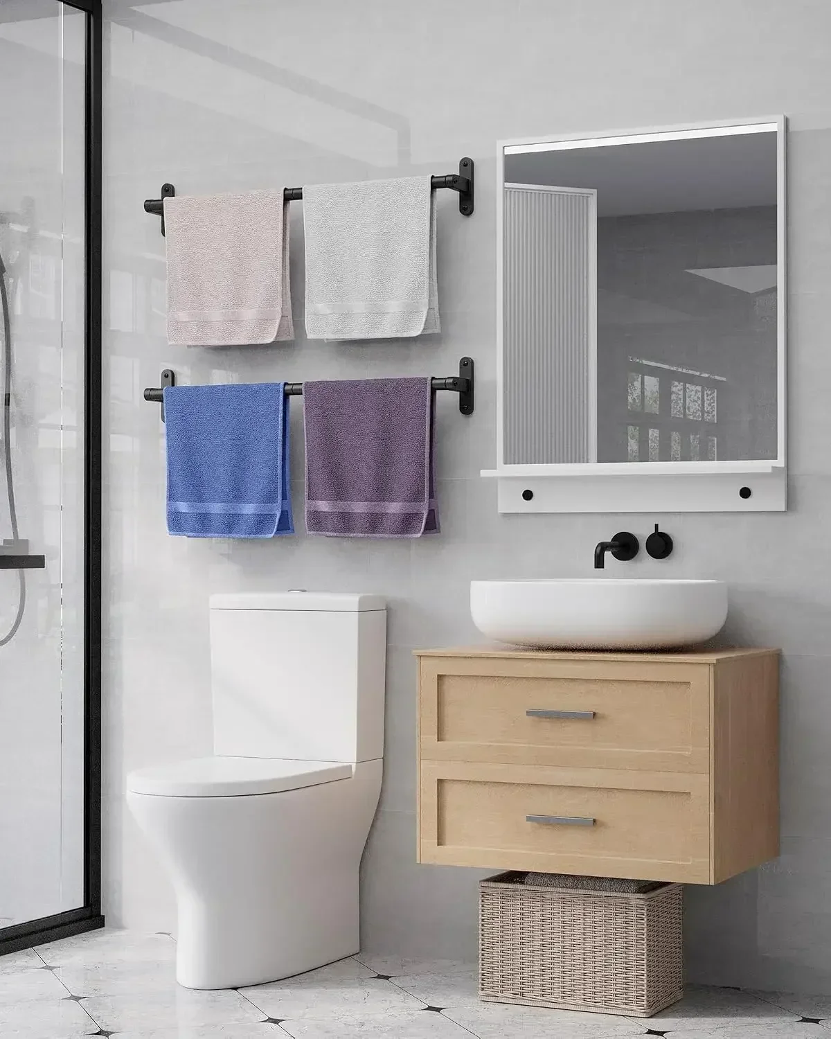 Matowy czarny wieszak na ręczn – Home Essentials Bathroom Accessories recenzja i cena