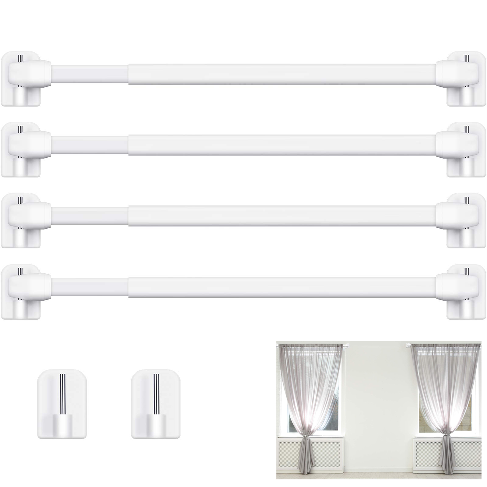 4 szt. Regulowane drążki do za – Home Bathroom Window recenzja i cena