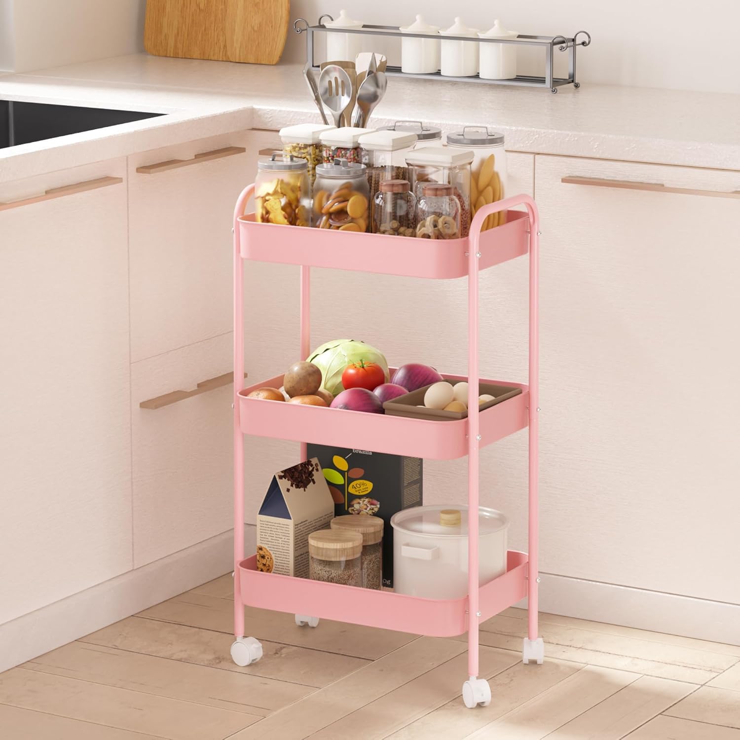3-poziomowy wózek na kółkach z – Home Bathroom Organizer recenzja i cena