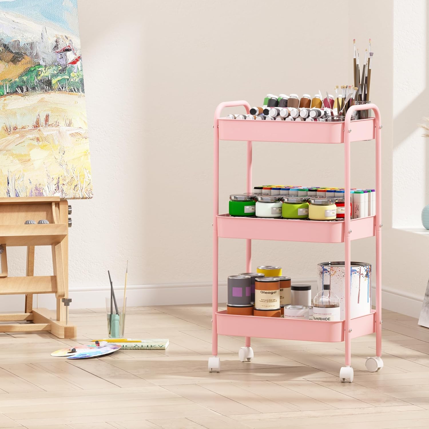 3-poziomowy wózek na kółkach z – Home Bathroom Organizer recenzja i cena