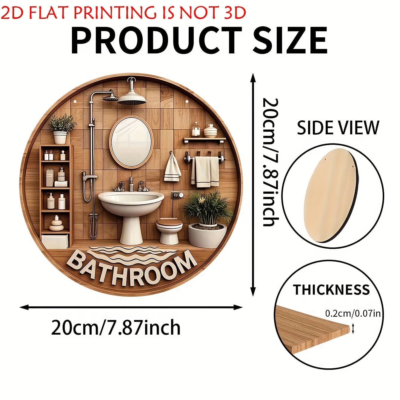 Dekoracyjny drewniany znak i l – Home One Bathroom recenzja i cena