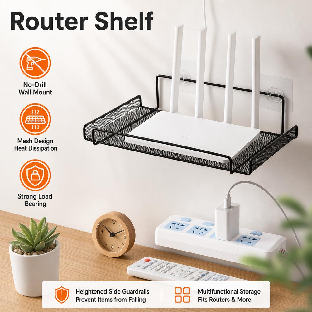 Półka na router ze stali nierd – Home Bathroom Organizer recenzja i cena