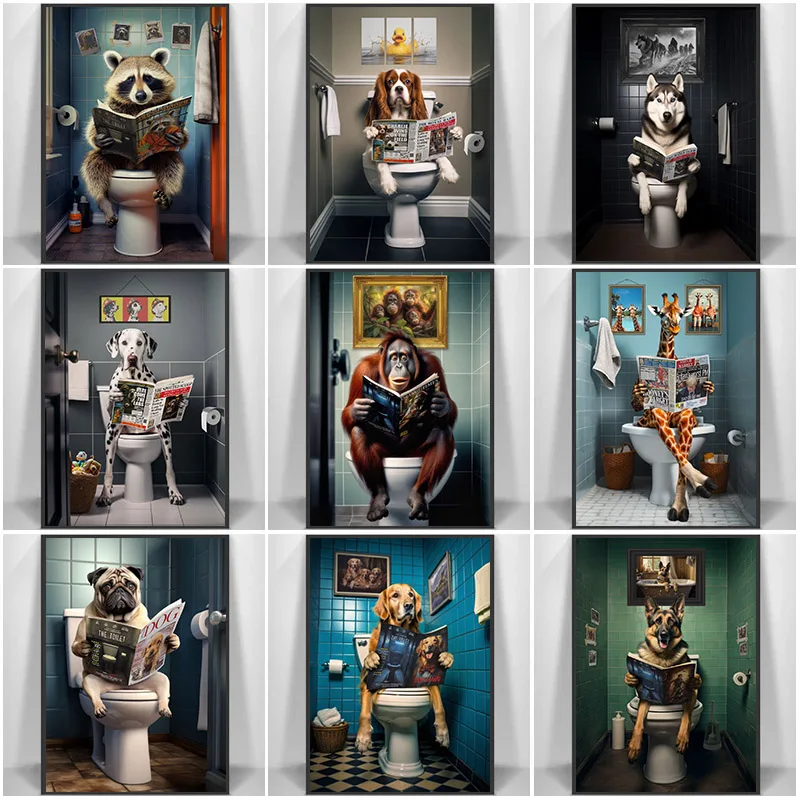 Śmieszne Zwierzęta Plakat Ście – Home Bathroom Pic recenzja i cena