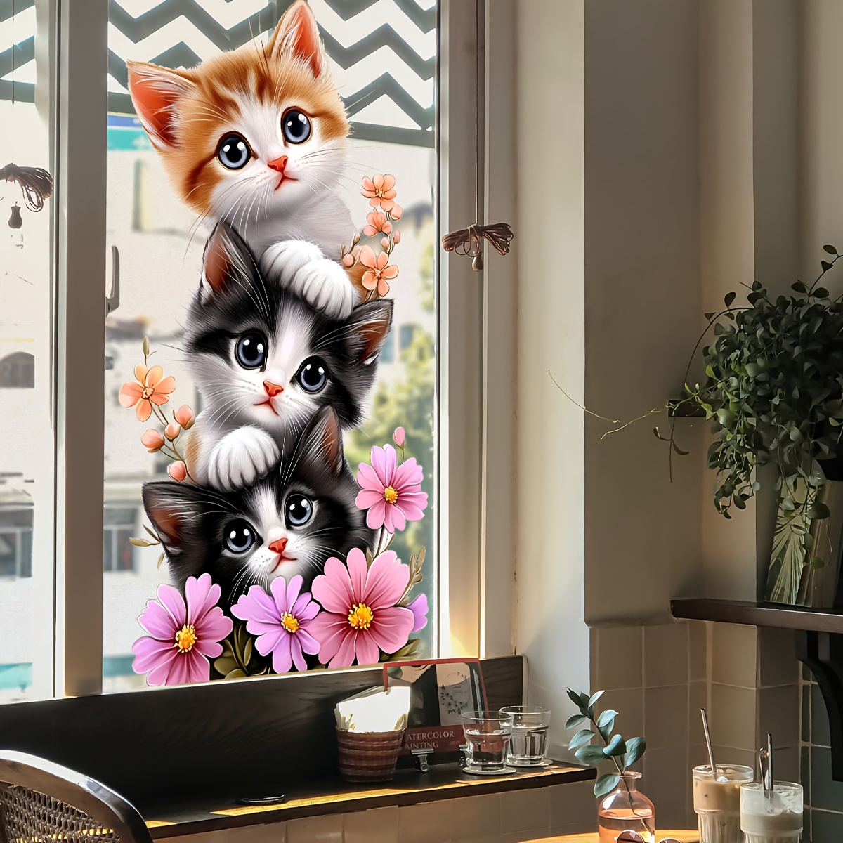 1 szt. Urocza naklejka na okno – Home Bathroom Window recenzja i cena